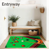 Snooker Table Balls Cue Stick Motif(Green)