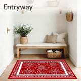 Festive Poinsettia Botanical Medallion Holiday Accent(Red)