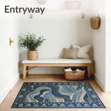 Elegant Beige/Blue Area(Blue)