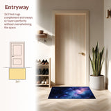 Celestial Glittering Nightscape Motif(Blue)