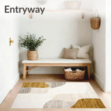 Chic Indoor Artistic Abstract Motif in Muted Earthy Hues(Beige)