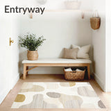 Abstract Ivory Beige High Traffic Area Design(Beige)