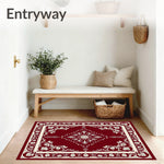 Baroque Garden Lattice with Ornate Blooming Vines (Red) - ODIKA