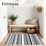 Sophisticated Contrast Horizontal Bands Decorative(Black)