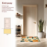 Ultra Soft Area Rug, Non Slip, Stain Resistant, Washable Area Rugs for Living Room, Bedroom, Jungle Animal Print(Beige)