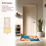 Elegant Colorful Tropical Aesthetic(Blue)