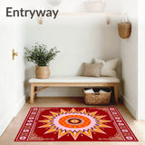 Sunburst Medallion Festive Floor(Red)