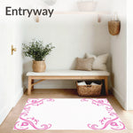 Whimsical Swirl Mosaic with Delicate Floral Embellishments and Curves (Pink) - ODIKA