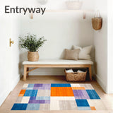 Modern Abstract Color Block Area with Artistic Flair(Blue)