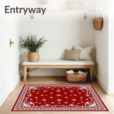 Winter Wonderland Ornamental Design Decorative Floor Covering(Red)