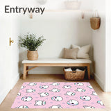 Novelty Kitty Theme Amusing Winter Celebration Floor Covering(Pink)