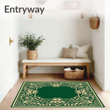 Crimson Foliage with Vintage Filigree Details(Green)