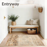 Beige Rustic Runner for Kitchen(Beige)