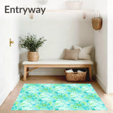 Celestial Dreamscape with Interlocking Starbursts and Floating Clouds (Blue)