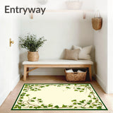 Verdant Garden Accent with Boho Inspired Botanical Motifs(Green)