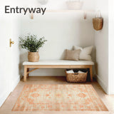 Vintage Runner with Boho Retro Neutral Design(Orange)