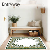 Art Nouveau Foliage Cascade with Stylized Bloom Motifs (Green) - ODIKA