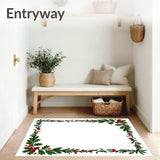 Holly Leaf Border Yuletide Decorative Entry Way(Green)