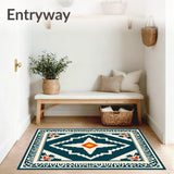 Heritage Pathway Collection With Elegant Southwestern Motifs(Blue)