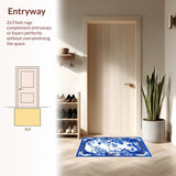 Charming and Beige Medallion Style(Blue)