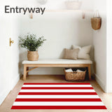 Cane Stripe Welcome Holiday Festive Entrance(Red)