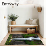 3D Cascade Landscape Flowing Terrain Visual Optical Depth Perception(Green)