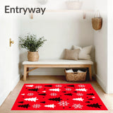 Snowflake Pine with Festive Starburst Motifs(Red)