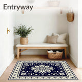 Celestial Horizon Medallion with Ornate Border Frame Design(Blue)