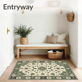 Vintage Olive with Traditional Oriental Motifs(Beige)