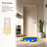 Colorful Whimsical Geometric Motif(Yellow)