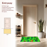 Ultra Soft Area Rug, Non Slip, Stain Resistant, Washable Area Rugs for Living Room, Bedroom, Tropical Jungle Dark Green Nursery Play Rug(Green)