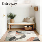 Artistic Beige Grey Multi with Abstract Design(Gray)