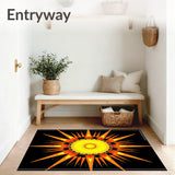 Radiant Starburst Medallion Contemporary Design (Black) - ODIKA