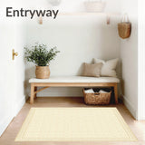 Decorative Indoor Door Mat Welcome Entry Area Beige Leaf(Beige)