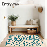 Graceful Swirl Ribbon Fluid Dynamic(Beige)