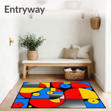 Round Music Record With Abstract Pop Rock Album Cover Art Design(Red)