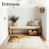 Beige Brown Artistic Splatter Indoor Area(Beige)