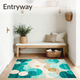 Beach Vibes Rug with Sand Dollar Motif(Teal)