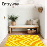 Chevron Zigzag Herringbone Brushstroke Abstract Trendy(Yellow)