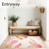 Chic Pink Beige Wave Area(Pink)