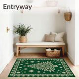 Snowflake Christmas Tree Accent Semi Arc(Green)