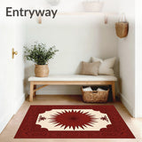 Vibrant Sunburst Medallion Decorative Accent(Red)