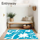 Cloud Swirl Abstract Waves with Curving Lines (Blue)