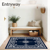 Elegant Botanical Tapestry Entrance(Blue)