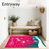 Jolly North Pole Express Winter Wonderland Decorative Surface Cover(Pink)