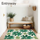 Tranquil Jungle Leaf Cascade With Tropical Abstract(Green)