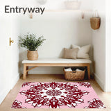 Snowflake Festive Holiday Accent Decorative Floor(Pink)