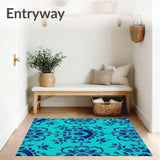 Enchanted Garden Botanical Paisley Whimsical Nature (Blue)