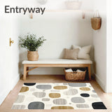 Ivory Beige Modern Geometric Harmony for Stylish Spaces(Beige)