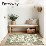 Unique Vintage Area with Elegant Damask(Ivory)